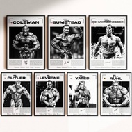 Vintage Black White Bodybuilder Wall Art Bundle Classic Mr Olympia Arnold Schwarzenegger Cutler Hane
