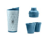 Vaya Drynk 350 ml 3 in 1 Vacuum Insulated Stainless Steel Gulper and Sipper Water Bottle (Tumbler+Si