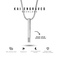 PROJECT NINETYSEVEN - Kai Engraved Necklace - Titanium Necklace for Men and Women Custom Namebebas