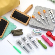 Hot Selling Punch Needle Wooden Punch Needle Kit Comb Tool Wool Felt Cross-Border Colorful Felt Pad 