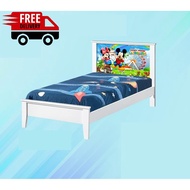 FREE DELIVERY / WOODEN SINGLE BED / MICKEY MOUSE SINGLE BED / KATIL BUDAK / KATIL / CHILDREN BED / BEDROOM FURNITURE