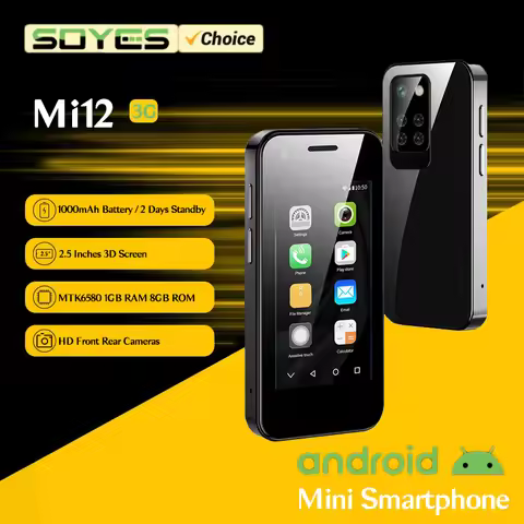 SOYES Mi12 2.5 Inch Android Mobile Phone 3G WCDMA Dual SIM TF Card Slot 5MP Camera Google Play Store