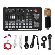 F998 Sound Card KitBM-800 Microphone Kitwith Live Sound CardAudio Mixer Condenser PC Gaming Micfor S