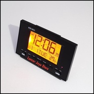 HITAM Seiko Qhl075 Black Desk Digital Clock