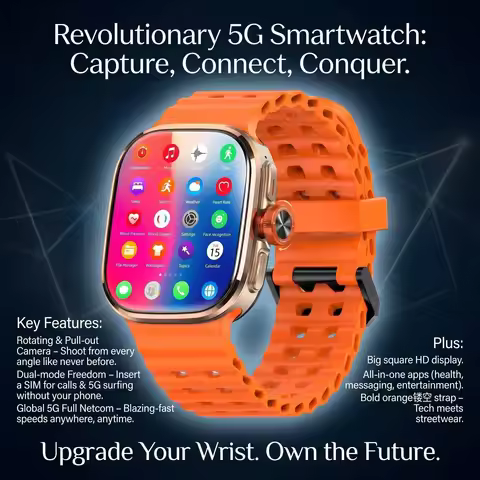 M99 Smartwatch 5G LTE Android 13.0 2.29'' AMOLED Display Smart Watch With 800W Pull-out Camera Face/