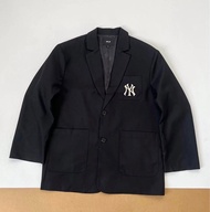 韓國預訂 MLB NY刺繡logo 口袋 西裝外套