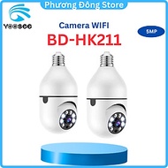 Camera Yoosee bóng đèn thế hệ mới 3.0MP - xoay 360 độ, xem đêm có màu, mẫu mới 2022 - Hàng Nhập Khẩu