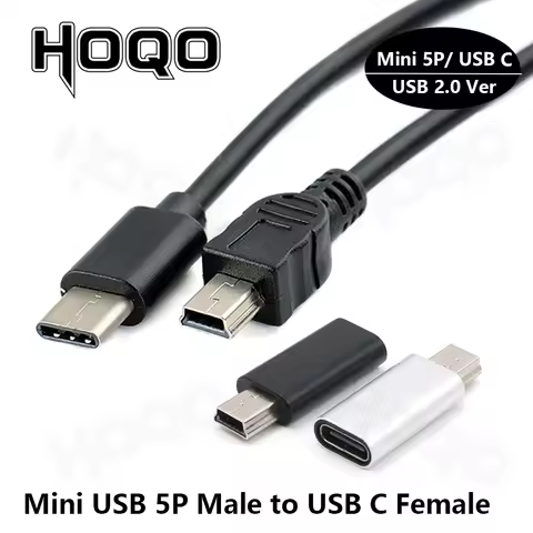 mini usb to usb c,mini-b to usb-c cable,usb type c female to mini usb male adapter,mini usb to type 