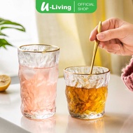 U-living Glass Drinking Glass Beautiful Glass Whiskey Glass Beer Water Glass Cup - GK001