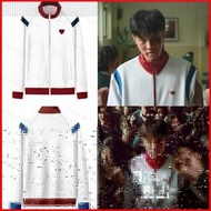 PS2 All of us are Dead Cosplay Jacket Long Sleeve Tops Zipper Casual Loose Coat Netflix Unisex Outer