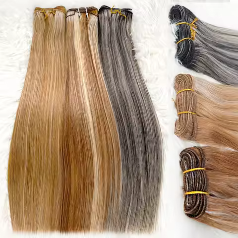 Straight Human Hair Bundles Hair Extensions For Women 613 99j 30 Inch Black Solid Color Raw Brazilia