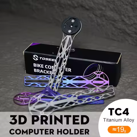 TOSEEK 3D Printed Titanium Alloy Bicycle Computer Extended Bracket Bicycle cell phone holder Bicycle