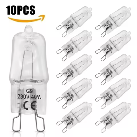 2/10PCS 40W LED Halogen Lamp Beads 220-230V Indoor Lighting Bulb G9 High Temperature Inserted Beads 