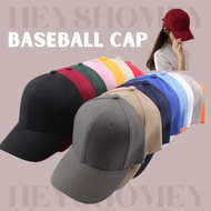 【READY STOCK AT MALAYSIA】 Adjustable hat Casual Outdoor Plain Baseball Unisex Cap Baseball Basic Cap
