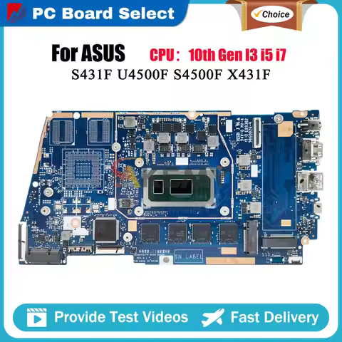 UX431FA Laptop Motherboard For ASUS ZenBook S431F UX431FN UX431FA X431F U4500F S4500F UX431F Mainboa