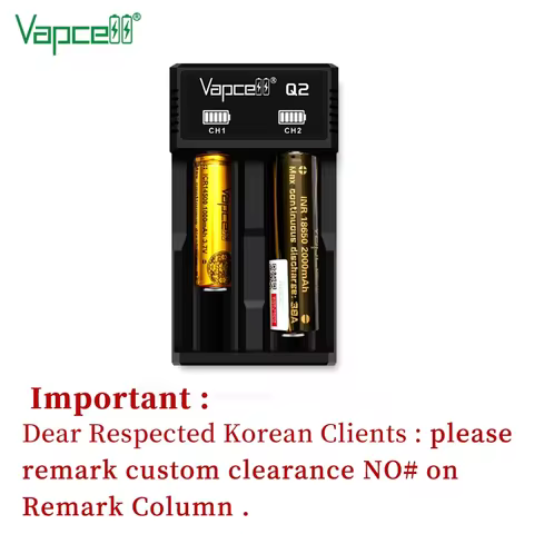 Wholesale Vapcell Q2 charger Upgraded version Q2S 1A 2 Slots 3.7V input 5v 2a USB Charger for 21700 