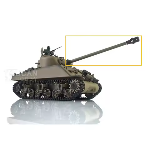 HENG LONG Metal Barrel For 1/16 6.0 7.0 USA M4A3 Sherman RC Tank 3898 Model Part Long Barrel Only Si