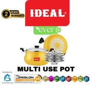 IDEAL bella+ Multi Purpose pot and Multi shape Idly Plate with Glass Lid Induction Base& LPG Base 21