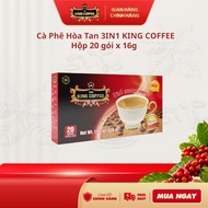 TNI KING COFFEE 3IN1 Instant COFFEE - Box of 20 packs x 16g - From Arabica and Robust COFFEE beans