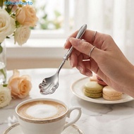 HUMBERTO Stainless Steel Spoons, Shell Shape Exquisite Dessert Spoons, Creative French Light Luxury 