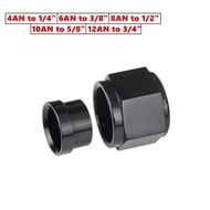 AN4 AN6 AN8 AN10 AN12 Hardline Tube Nut and Sleeve Straight Oil Fuel Hose Line Fittings Adapter 1/4 