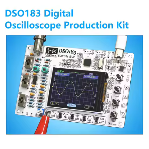 Digital Oscilloscope Module DIY Kit with Built-in Signal Generator 500KHz High Bandwidth for Electro