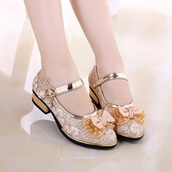 Girls Leather Shoes Korean Version 2024 Spring Summer Korean Version Children's Single Shoes 5 Years