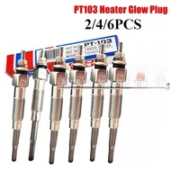 2/4/6Pcs PT103 Glow Plug 19850-54030 19850-78200-71 For Toyota Hilux Hiace Land Cruiser 1DZ,3Z,15Z D