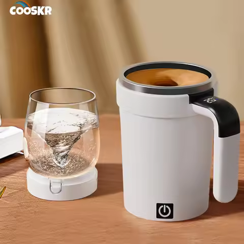 Automatic Stirring Cup Rotating Magnetic Stirring Mugs USB Rechargeable Mini Mixing Cup Portable Ele