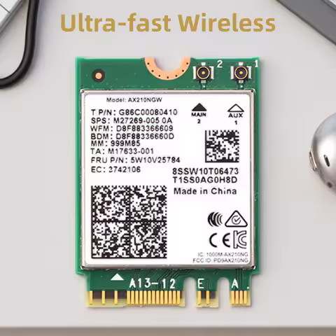 WiFi 6E AX210 Bluetooth 5.3 M.2 Wireless Card For Intel AX210NGW 2.4Ghz 5Ghz 6Ghz 5374Mbps 802.11ax 