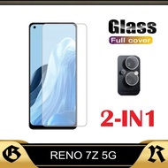 LAYAR 2-in-1 Tempered Glass Screen Package for Oppo Reno 8z 5G Reno 7z 5G 2022 with Camera Bonus