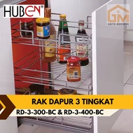 Huben RD-3-300-BC and RD-3-400-BC 3-Tier Kitchen Rack Huben Brand