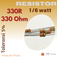 R Resistor 330R R330Ohm 1/6w 330 ohm 330ohm 1/6 watt 5%