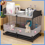 Rabbit Cage Household Anti-Spray Urine Oversized Rabbit Cage Dedicated Product Guinea Pig New Nest House Villa Bold Reinforcement 1sgc