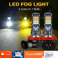 24Led Dual Color Car Led Fog Lamp H3 Led Bulb H4 H7 H11 H8 Super Bright Car Fog Lights 9006 H16 P13W