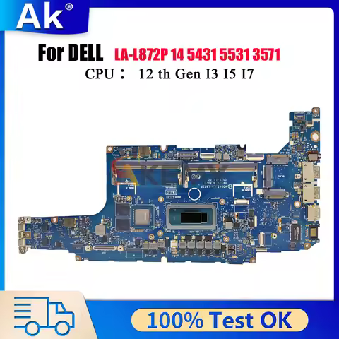 0N48XR JRW36 Motherboard For Dell Latitude 5531 Precision 3571 with i5 i7 12th Gen CPU V2G GPU CWGKT