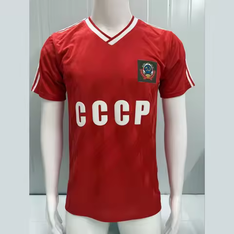 1986 CCCP Soviet Union National Football Team Home Jersey Retro Mens Soccer Custom