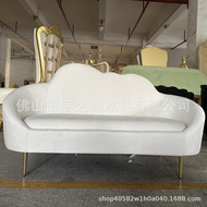 Light Luxury Fabric Cloud Sofa Fabric Lazy Sofa Chair Hotel Clubhouse Small Unit Leisure Sand