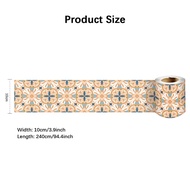 2Pcs Self-adhesive Waist Line Decorative Strip Bathroom Skirting Line Floor Tiles Waterproof Peel &amp; Stick Wall Sticker YX019