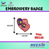 MEESiM®️ Embroidery Badge (Malaysia Double Love)