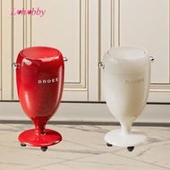 [Lohobby] Trash Can with Universal Wheels 54 cm Tall Waste Bin Dustbin with Press Lid