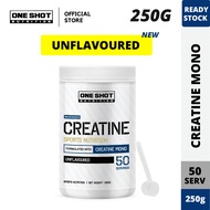 Micronized Creatine Monohydrate Powder (250g) 50 servings - One Shot Nutrition