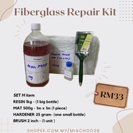 Fiberglass Repair Kit - 1kg resin set