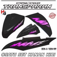 YAMAHA TRANSPARENT MOTORCYCLE BODY STRIPING STICKER J MIO GT SIMPLE MOTIF LATEST NEW A56 COOL VARIAT