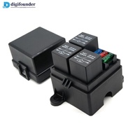 DIGIFOUNDER DC12V/24V Auto Car Truck 3 Way Fuse Holder Relay Holder Circuit Fuse Relay Holder 4-Pin 