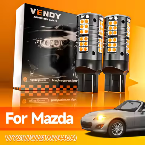 2pcs LED Turn Signal Light Blub Lamp Canbus No Error WY21W T20 7440A For Mazda 2 DL DJ 3 BL BM BN CX
