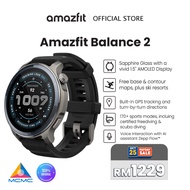 Amazfit Balance 2 47mm Smart Watch, Free Maps & Ski Resorts Navigation With GPS, 10 ATM Waterproof F