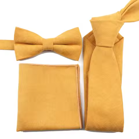 Vintage Soft Downy Suede Solid Colorful Cotton Neck Tie Set Butterfly bowtie Handkerchief Pocket Squ