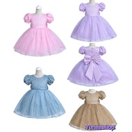 Party Dress Budak Perempuan 1-5Yr Glitter Wedding Bridesmaid Kids Birthday Party Elegant Gown Baby G