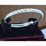 F0057: 999.9gelang perak, berat 31.21g, saiz cincin: 56.6__68.3mm, lebar: 3__5.5mm
